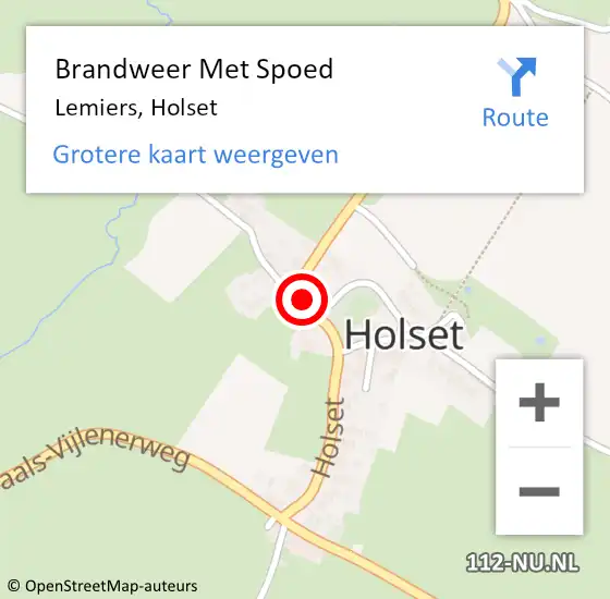 Locatie op kaart van de 112 melding: Brandweer Met Spoed Naar Lemiers, Holset op 4 juni 2015 13:55