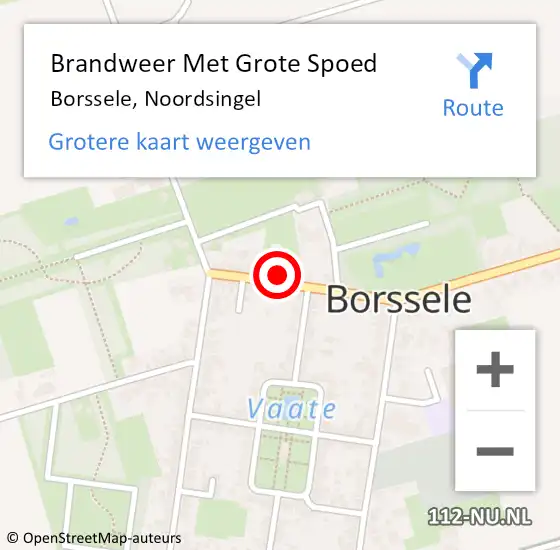 Locatie op kaart van de 112 melding: Brandweer Met Grote Spoed Naar Borssele, Noordsingel op 4 juni 2015 15:33