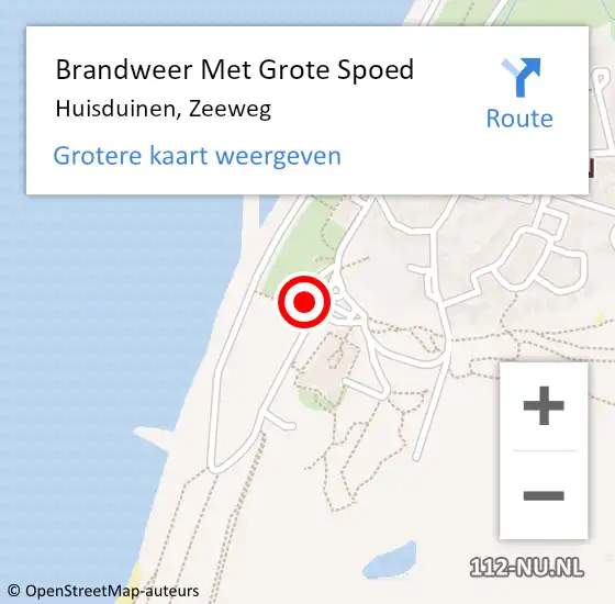 Locatie op kaart van de 112 melding: Brandweer Met Grote Spoed Naar Huisduinen, Zeeweg op 4 juni 2015 19:01