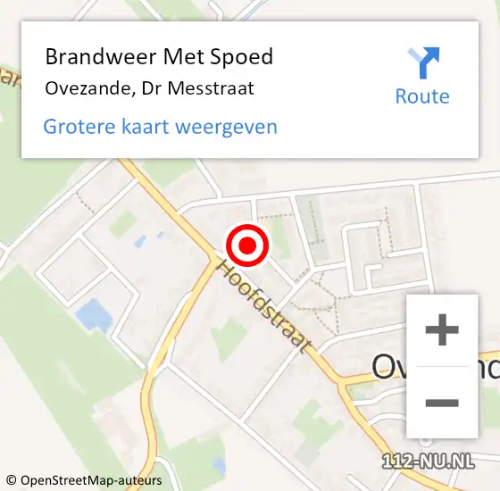 Locatie op kaart van de 112 melding: Brandweer Met Spoed Naar Ovezande, Dr Messtraat op 5 juni 2015 07:40