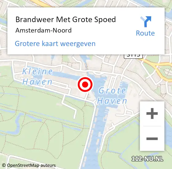 Locatie op kaart van de 112 melding: Brandweer Met Grote Spoed Naar Amsterdam-Noord op 9 november 2013 22:43