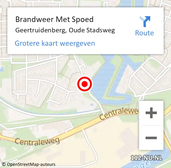 Locatie op kaart van de 112 melding: Brandweer Met Spoed Naar Geertruidenberg, Oude Stadsweg op 5 juni 2015 18:21