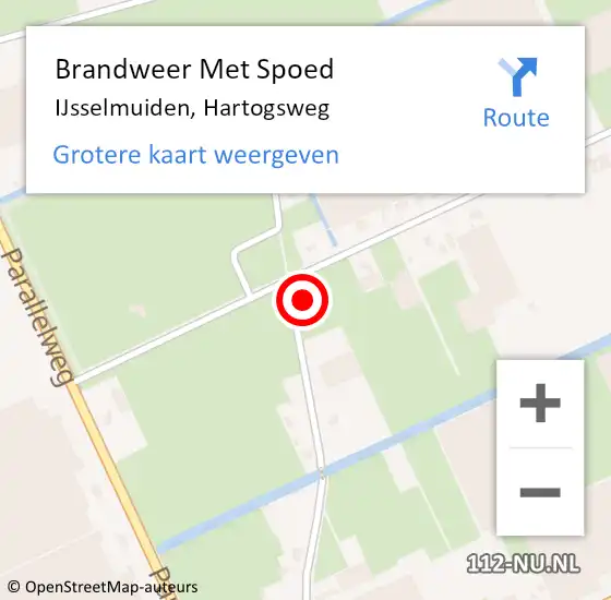 Locatie op kaart van de 112 melding: Brandweer Met Spoed Naar IJsselmuiden, Hartogsweg op 5 juni 2015 20:34