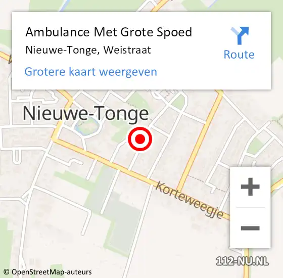 Locatie op kaart van de 112 melding: Ambulance Met Grote Spoed Naar Nieuwe-Tonge, Weistraat op 9 november 2013 23:31