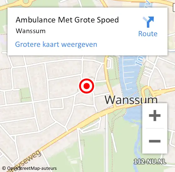 Locatie op kaart van de 112 melding: Ambulance Met Grote Spoed Naar Wanssum op 6 juni 2015 12:35