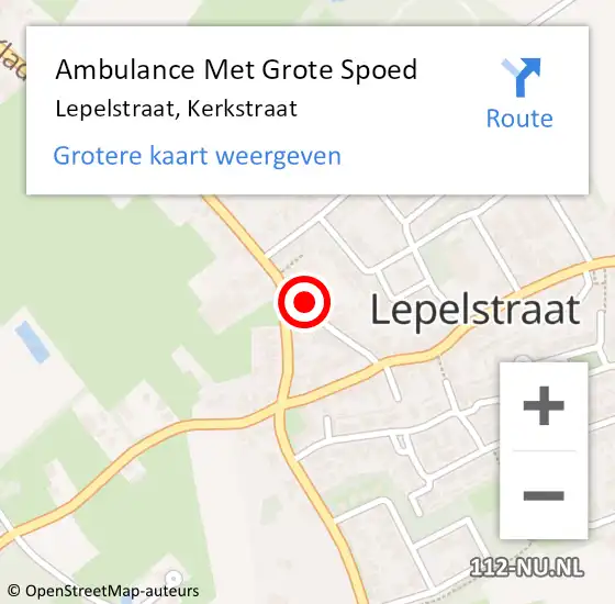 Locatie op kaart van de 112 melding: Ambulance Met Grote Spoed Naar Lepelstraat, Kerkstraat op 6 juni 2015 12:53