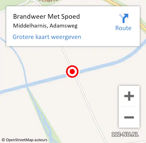 Locatie op kaart van de 112 melding: Brandweer Met Spoed Naar Middelharnis, Adamsweg op 10 november 2013 02:11