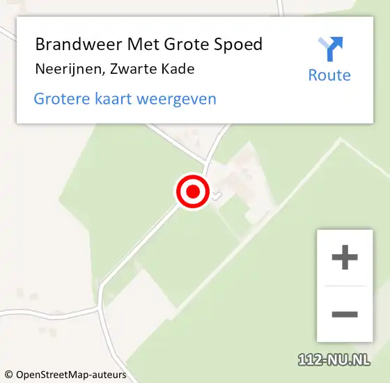 Locatie op kaart van de 112 melding: Brandweer Met Grote Spoed Naar Neerijnen, Zwarte Kade op 6 juni 2015 19:58