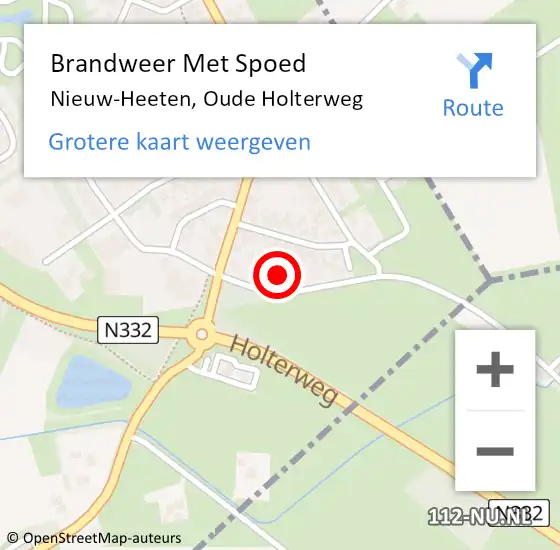 Locatie op kaart van de 112 melding: Brandweer Met Spoed Naar Nieuw-Heeten, Oude Holterweg op 6 juni 2015 22:05