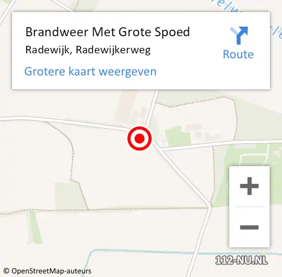 Locatie op kaart van de 112 melding: Brandweer Met Grote Spoed Naar Radewijk, Radewijkerweg op 10 november 2013 03:41