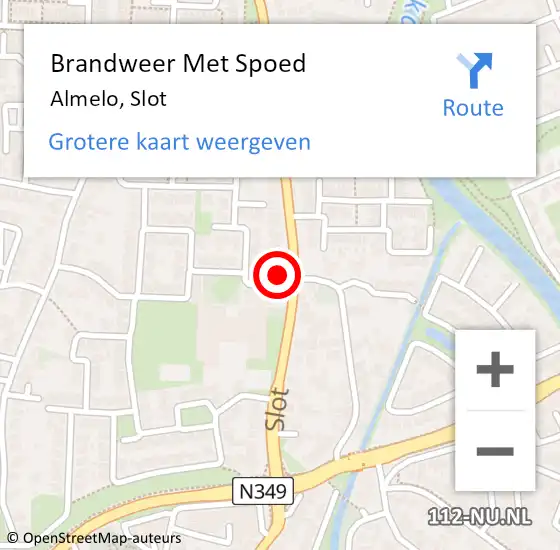 Locatie op kaart van de 112 melding: Brandweer Met Spoed Naar Almelo, Slot op 7 juni 2015 17:12