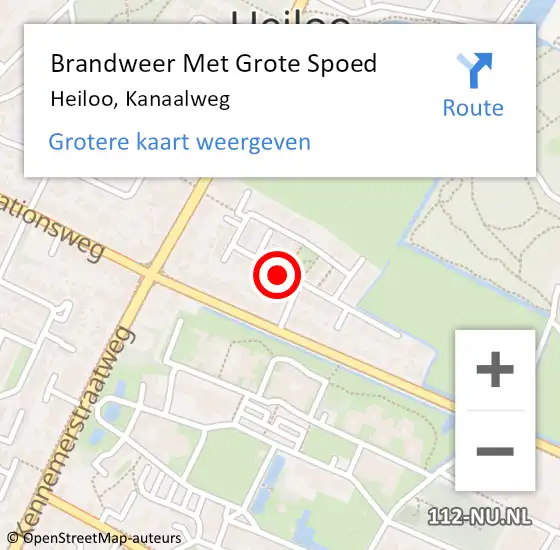 Locatie op kaart van de 112 melding: Brandweer Met Grote Spoed Naar Heiloo, Kanaalweg op 10 november 2013 10:31