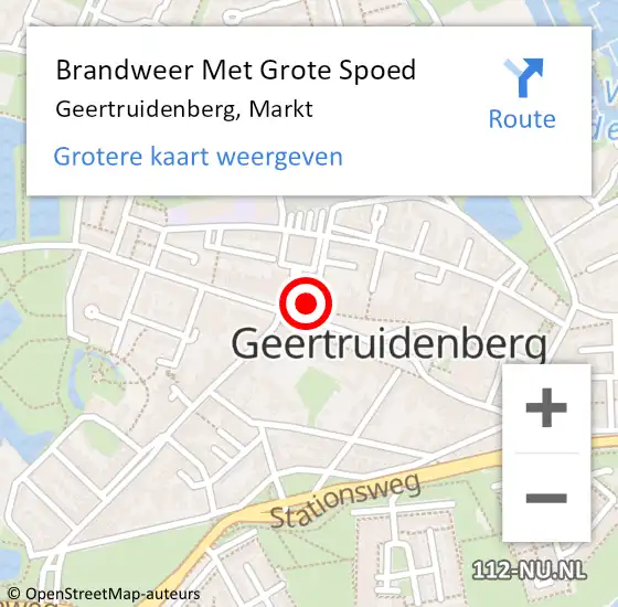 Locatie op kaart van de 112 melding: Brandweer Met Grote Spoed Naar Geertruidenberg, Markt op 9 juni 2015 02:13