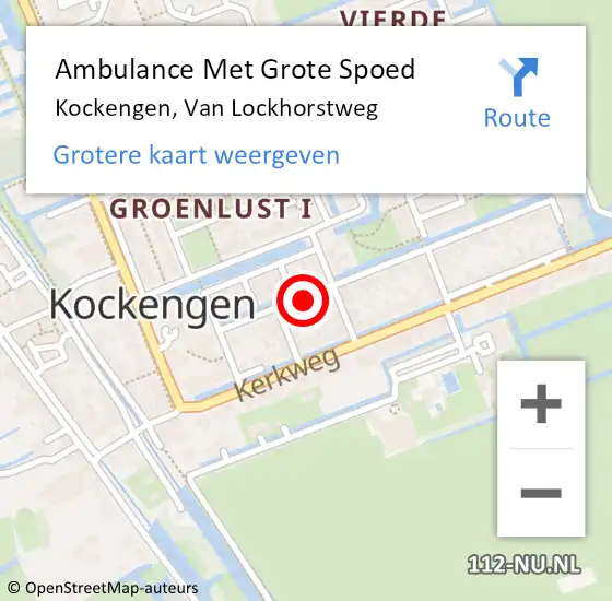 Locatie op kaart van de 112 melding: Ambulance Met Grote Spoed Naar Kockengen, Van Lockhorstweg op 9 juni 2015 03:06