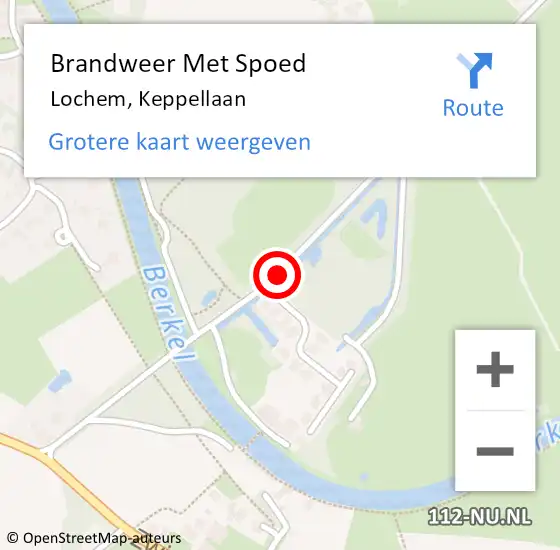 Locatie op kaart van de 112 melding: Brandweer Met Spoed Naar Lochem, Keppellaan op 9 juni 2015 18:40