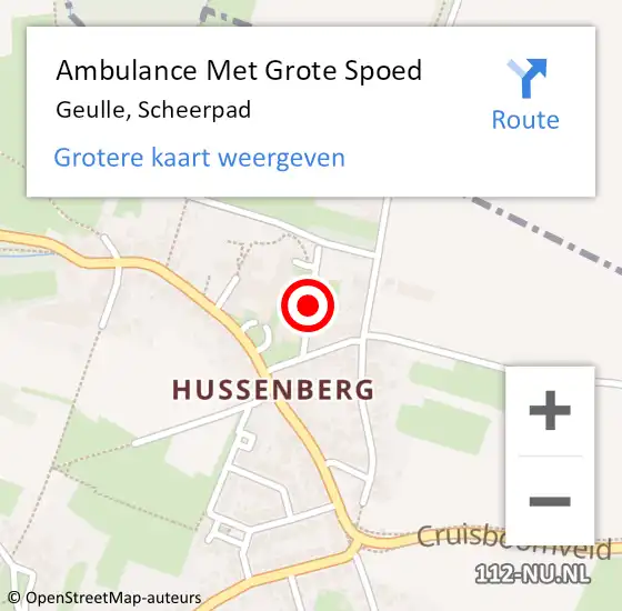 Locatie op kaart van de 112 melding: Ambulance Met Grote Spoed Naar Geulle, Scheerpad op 10 november 2013 12:48