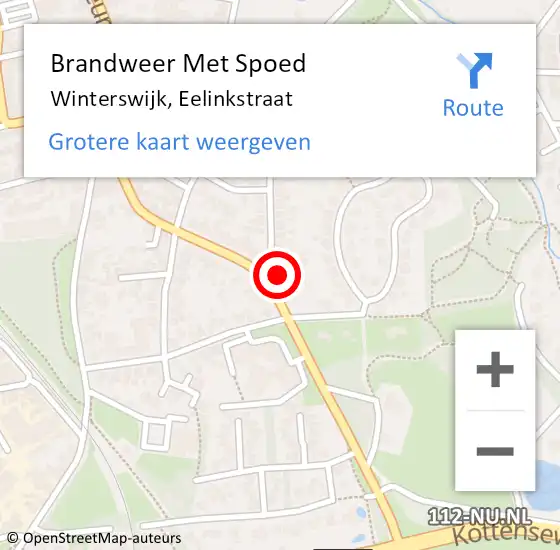 Locatie op kaart van de 112 melding: Brandweer Met Spoed Naar Winterswijk, Eelinkstraat op 11 juni 2015 21:05