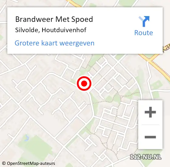 Locatie op kaart van de 112 melding: Brandweer Met Spoed Naar Silvolde, Houtduivenhof op 11 juni 2015 21:28