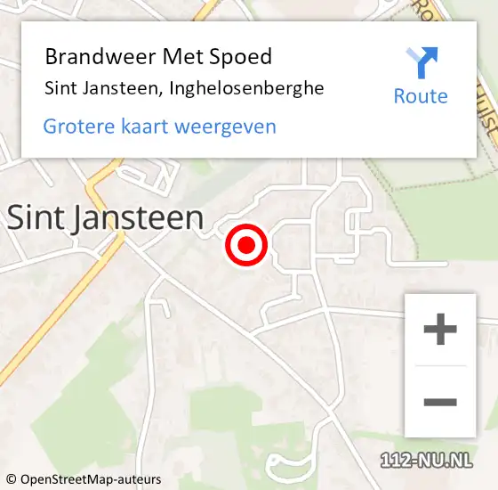 Locatie op kaart van de 112 melding: Brandweer Met Spoed Naar Sint Jansteen, Inghelosenberghe op 11 juni 2015 21:49