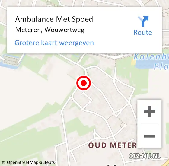 Locatie op kaart van de 112 melding: Ambulance Met Spoed Naar Meteren, Wouwertweg op 10 november 2013 17:32