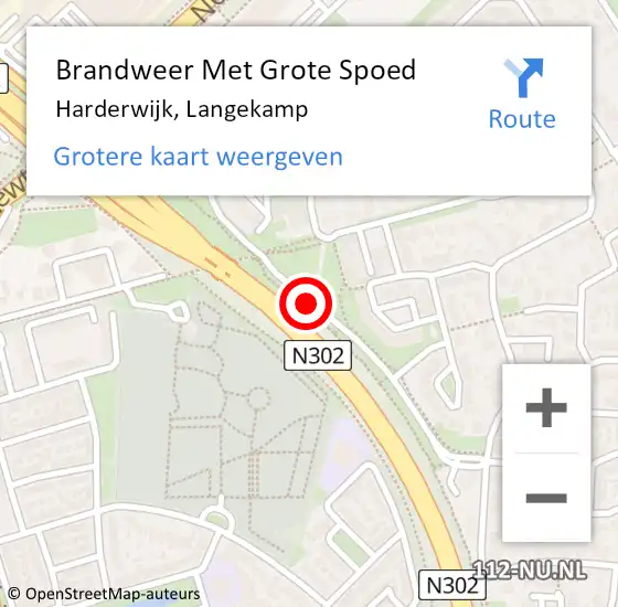 Locatie op kaart van de 112 melding: Brandweer Met Grote Spoed Naar Harderwijk, Langekamp op 12 juni 2015 08:20