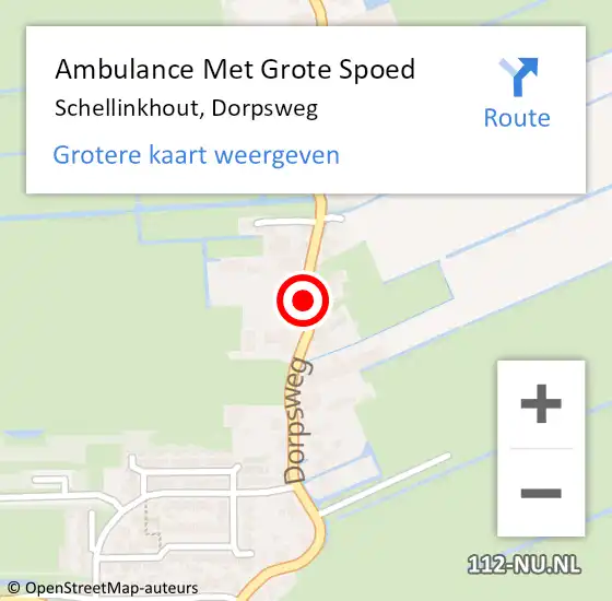 Locatie op kaart van de 112 melding: Ambulance Met Grote Spoed Naar Schellinkhout, Dorpsweg op 12 juni 2015 11:00