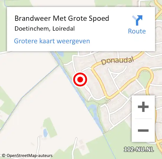 Locatie op kaart van de 112 melding: Brandweer Met Grote Spoed Naar Doetinchem, Loiredal op 12 juni 2015 12:25