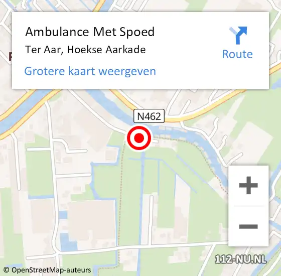 Locatie op kaart van de 112 melding: Ambulance Met Spoed Naar Ter Aar, Hoekse Aarkade op 13 juni 2015 03:26