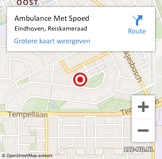 Locatie op kaart van de 112 melding: Ambulance Met Spoed Naar Eindhoven, Reiskameraad op 13 juni 2015 11:26