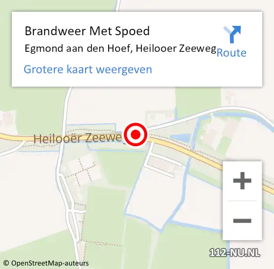 Locatie op kaart van de 112 melding: Brandweer Met Spoed Naar Egmond aan den Hoef, Heilooer Zeeweg op 13 juni 2015 17:35