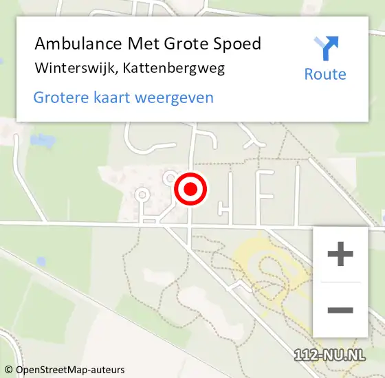 Locatie op kaart van de 112 melding: Ambulance Met Grote Spoed Naar Winterswijk, Kattenbergweg op 13 juni 2015 18:26