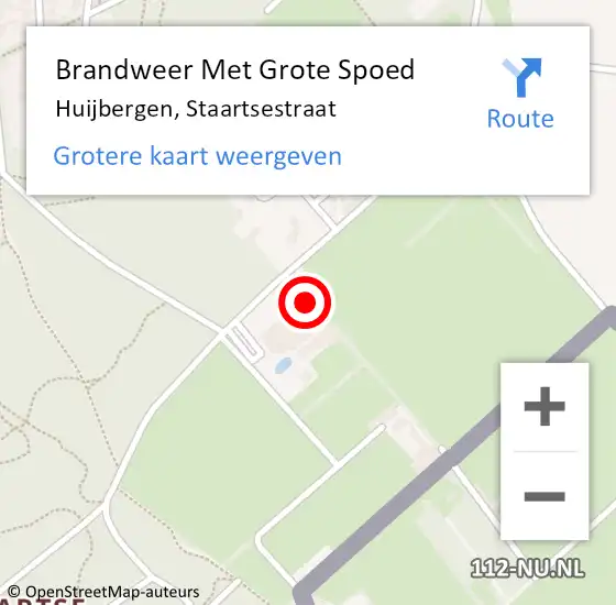 Locatie op kaart van de 112 melding: Brandweer Met Grote Spoed Naar Huijbergen, Staartsestraat op 14 juni 2015 16:29