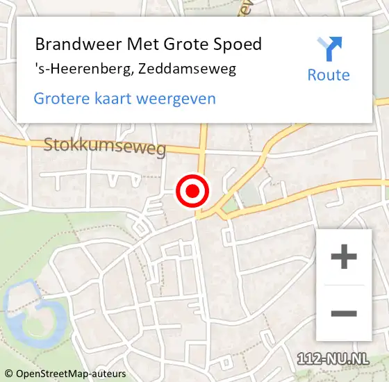 Locatie op kaart van de 112 melding: Brandweer Met Grote Spoed Naar 's-Heerenberg, Zeddamseweg op 15 juni 2015 07:08