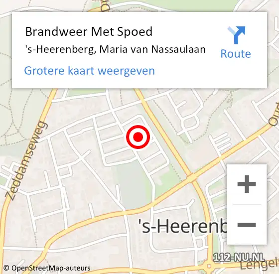 Locatie op kaart van de 112 melding: Brandweer Met Spoed Naar 's-Heerenberg, Maria van Nassaulaan op 15 juni 2015 15:33