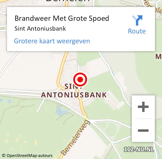 Locatie op kaart van de 112 melding: Brandweer Met Grote Spoed Naar Sint Antoniusbank op 16 juni 2015 09:37