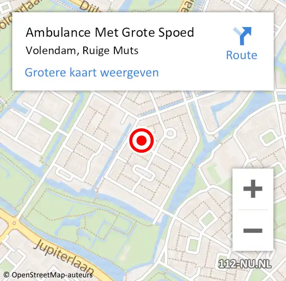 Locatie op kaart van de 112 melding: Ambulance Met Grote Spoed Naar Volendam, Ruige Muts op 17 juni 2015 13:18