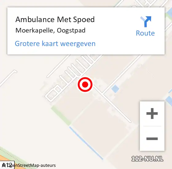 Locatie op kaart van de 112 melding: Ambulance Met Spoed Naar Moerkapelle, Oogstpad op 17 juni 2015 20:26