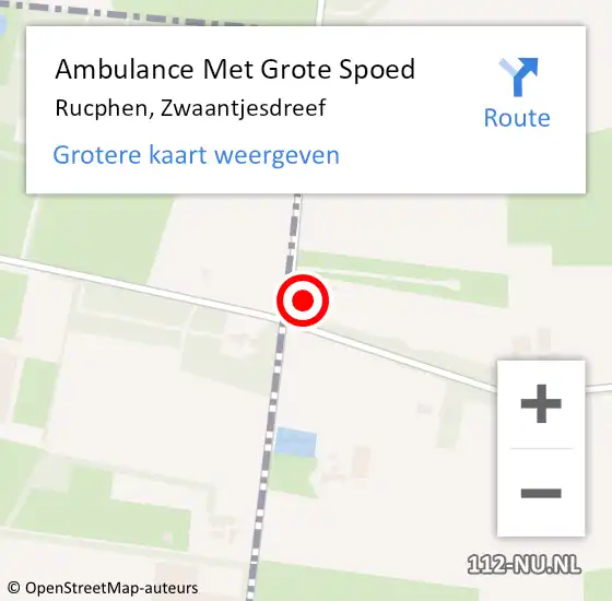 Locatie op kaart van de 112 melding: Ambulance Met Grote Spoed Naar Rucphen, Zwaantjesdreef op 18 juni 2015 04:17