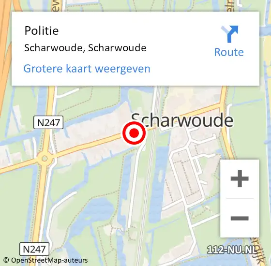 Locatie op kaart van de 112 melding: Politie Scharwoude, Scharwoude op 18 juni 2015 08:24