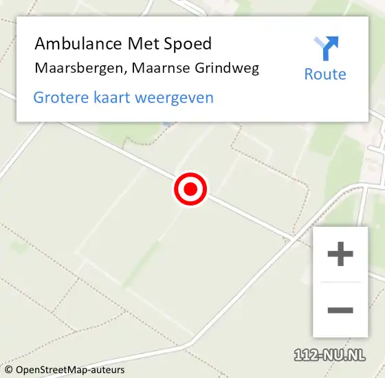 Locatie op kaart van de 112 melding: Ambulance Met Spoed Naar Maarsbergen, Maarnse Grindweg op 18 juni 2015 14:47