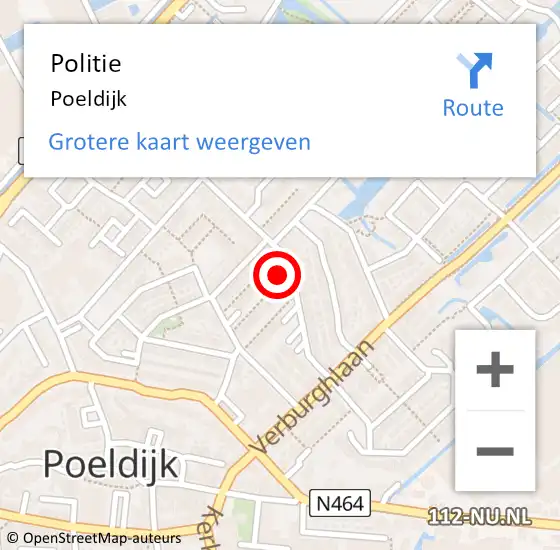 Locatie op kaart van de 112 melding: Politie Poeldijk op 18 juni 2015 18:51