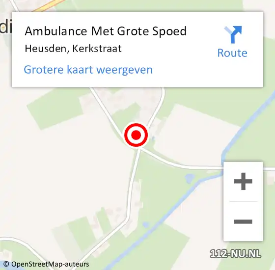 Locatie op kaart van de 112 melding: Ambulance Met Grote Spoed Naar Heusden, Kerkstraat op 18 juni 2015 21:34