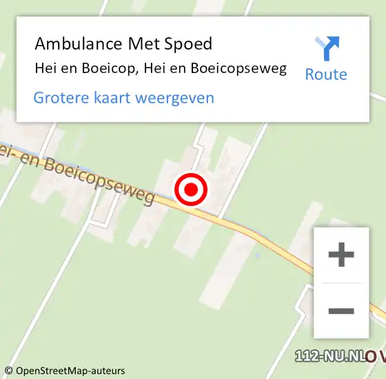 Locatie op kaart van de 112 melding: Ambulance Met Spoed Naar Hei en Boeicop, Hei en Boeicopseweg op 20 juni 2015 11:15