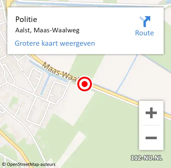 Locatie op kaart van de 112 melding: Politie Aalst, Maas-Waalweg op 20 juni 2015 19:34