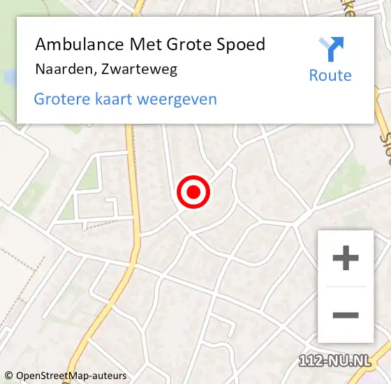 Locatie op kaart van de 112 melding: Ambulance Met Grote Spoed Naar Naarden, Zwarteweg op 20 juni 2015 20:05