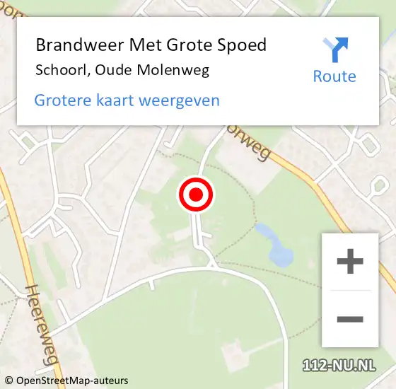 Locatie op kaart van de 112 melding: Brandweer Met Grote Spoed Naar Schoorl, Oude Molenweg op 21 juni 2015 12:01