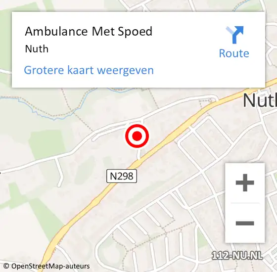 Locatie op kaart van de 112 melding: Ambulance Met Spoed Naar Nuth op 22 juni 2015 11:02
