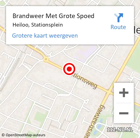 Locatie op kaart van de 112 melding: Brandweer Met Grote Spoed Naar Heiloo, Stationsplein op 23 juni 2015 16:36