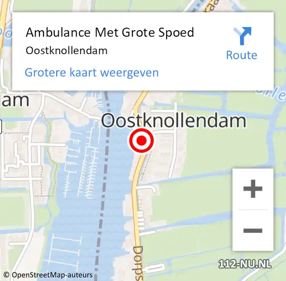 Locatie op kaart van de 112 melding: Ambulance Met Grote Spoed Naar Oostknollendam op 23 juni 2015 21:06