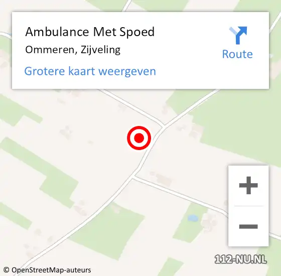 Locatie op kaart van de 112 melding: Ambulance Met Spoed Naar Ommeren, Zijveling op 23 juni 2015 22:27